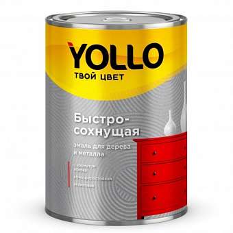 Эмаль акриловая YOLLO черная 1,9кг