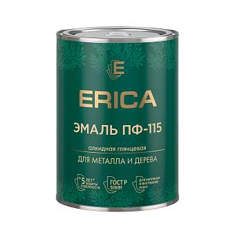 Эмаль ERICA ПФ-115 зеленая 0,8кг