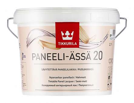 Лак Tikkurila Paneeli-Ässä 20 полуматовый 2,7л