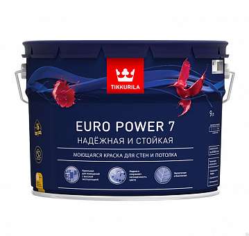 Краска интерьерная латексная Tikkurila EURO POWER 7. Фото N2