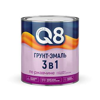 Грунт-эмаль 3в1 Formula Q8 красная 2,7кг
