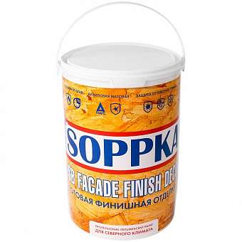 Краска фасадная по OSB огнебио II группа Finish Decor Soppka 1кг 