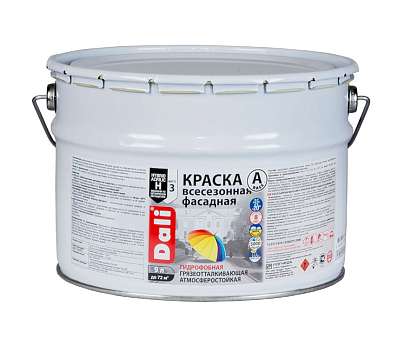 Краска фасадная Dali Рогнеда белая 9л