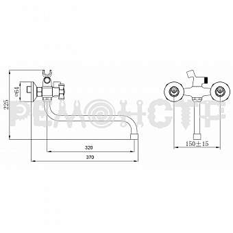 Смеситель для ванной, латунь BBD-2013-35S-59, 1/2' Lucky Tap. Фото N2