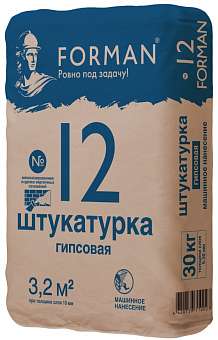 Штукатурка гипсовая машинного нанесения Форман №12 30кг