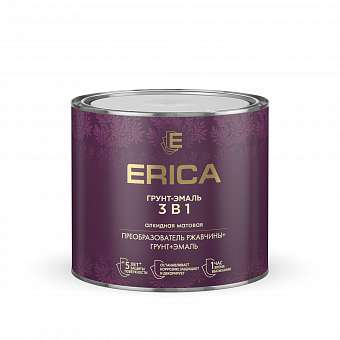 Грунт-эмаль 3в1 ERICA красная 1,8кг