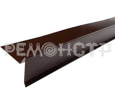 Планка торцевая Шинглас Polyester коричневая RAL 8017 (2000x100мм)
