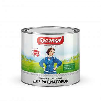 Эмаль акриловая для радиаторов Казачка белая 1,9кг
