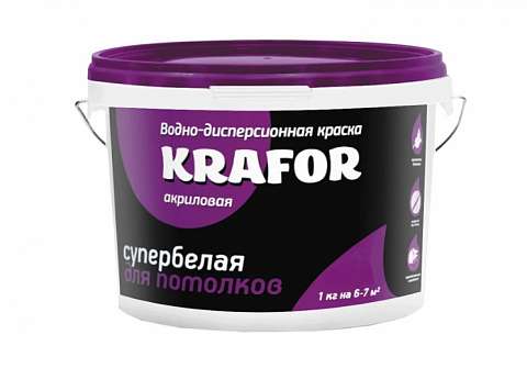 Краска потолочная Крафор белая 14кг
