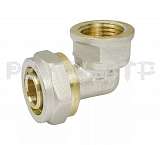 Угольник обжимной с переходом на вн/р 16х3/4' FO421607