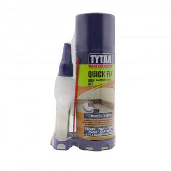Клей двухкомпонентный цианакриловый для МДФ TYTAN Professional прозрачный 200мл/50г. Фото N4
