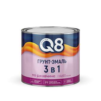 Грунт-эмаль 3в1 Formula Q8 красно-коричневая 1,9кг