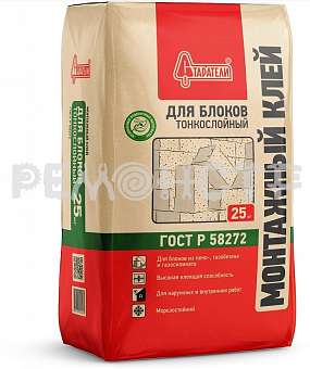  Клей монтажный  для блоков Старатели 25кг