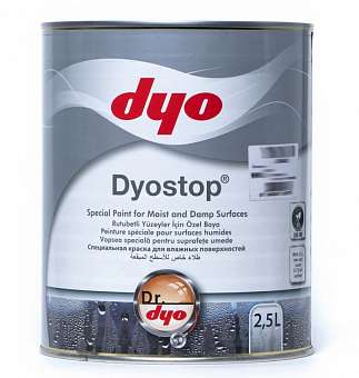 Краска для влажных поверхностей Dyostop DYO белая 2,5л