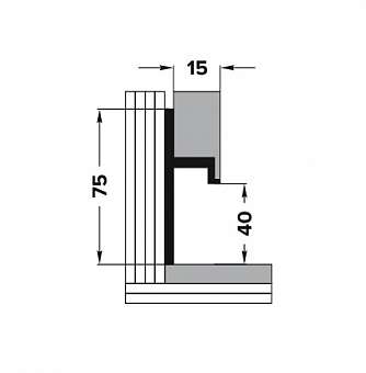 Скрытый плинтус Плт 75 Без покрытия 2.5м. Фото N2
