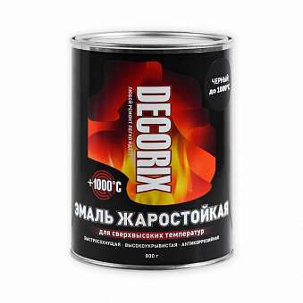Эмаль жаростойкая +1000ºС Decorix черный 0,8кг