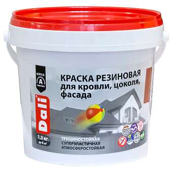 Краска резиновая DALI Рогнеда зеленая 1,3кг