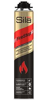 Пена монтажная профессиональная огнестойкая Sila Pro B1 Firestop 65 850мл