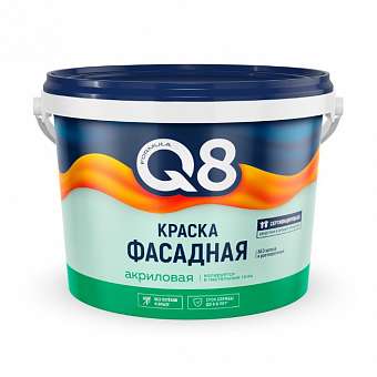 Краска фасадная Formula Q8 белоснежная 13кг