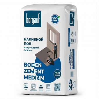 Наливной пол Bergauf Boden Zement Medium 25кг