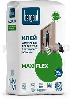 Клей эластичный для тяжелых плит любого формата Bergauf Maxiflex 25кг