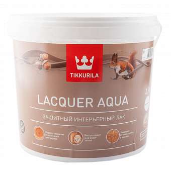 Лак интерьерный Tikkurila Euro Lacquer Aqua полуглянцевый 2,7л  